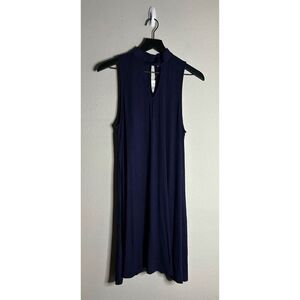 Love Fire Sleeveless Navy Swing Dress Size L
